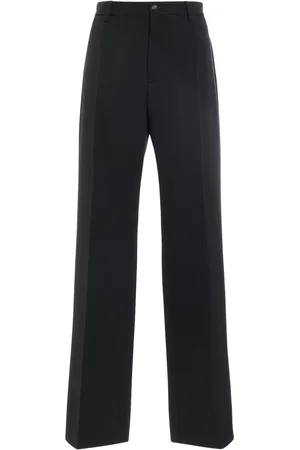 Dolce & Gabbana Pantaloni Svasati Vita Alta In Lana