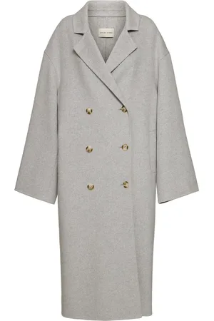 Loulou Studio Cappotto Doppiopetto Borneo In Misto Lana
