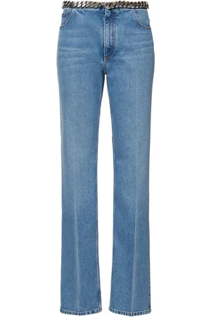 Stella McCartney Jeans Dritti In Denim Con Cintura A Catena