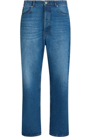 Ami Jeans Loose Fit In Denim Di Cotone