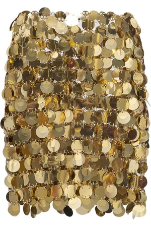 Paco rabanne Minigonna In Mesh Con Paillettes