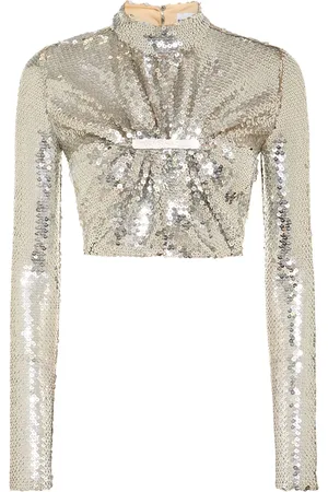Paco rabanne Crop Top Lvr Exclusive In Jersey / Paillettes