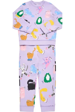 Stella McCartney Felpa E Pantaloni In Cotone Con Stampa