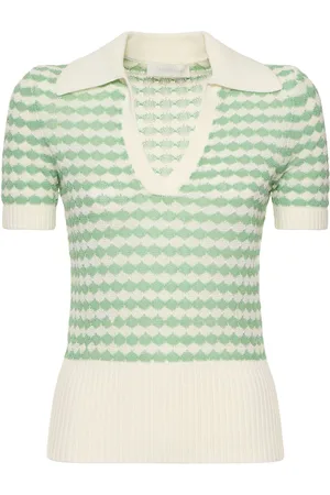 ZIMMERMANN Polo Everley In Maglia Di Misto Cotone