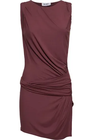 The Attico Vestito Mini In Jersey Drappeggiato