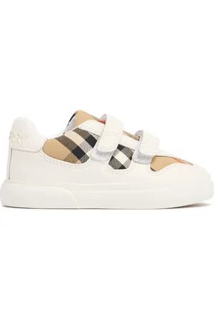 Burberry Sneakers In Cotone E Pelle Con Strap