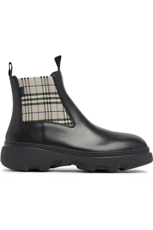 Burberry Stivaletti Chelsea In Pelle Check