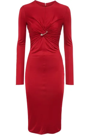 VERSACE Vestito Midi Liquid In Jersey Di Viscosa