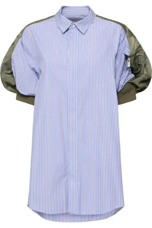 SACAI Vestito In Popeline Di Cotone E Twill Di Nylon