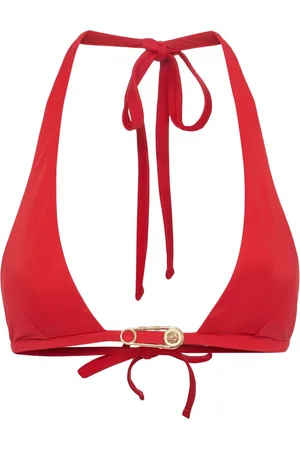 VERSACE Top Bikini A Triangolo Con Spilla