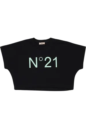 Nº21 T-shirt Cropped In Jersey Con Logo