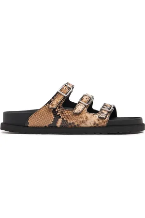 Birkenstock Sandali Florida In Pelle Stampa Pitone