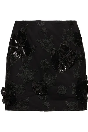 ROTATE Minigonna Lula In Mesh Con Fiori