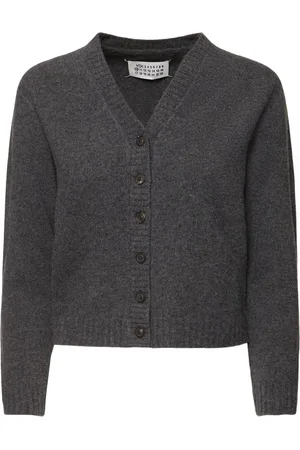 Maison Margiela Cardigan In Maglia Di Lana Washed