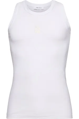 Alexander McQueen Tank Top In Jersey Con Logo