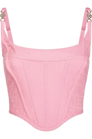 VERSACE Top In Lana Con Logo Jacquard