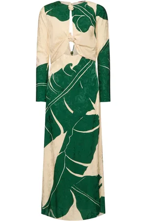 JOHANNA ORTIZ Vestito Midi Into The Wild Jacquard