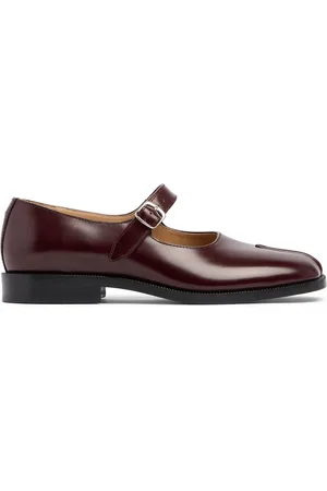 Maison Margiela Scarpe Mary Jane Tabi In Pelle 20mm