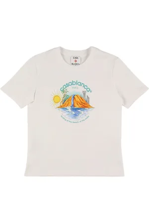 Casablanca T-shirt In Jersey Di Cotone Stampato