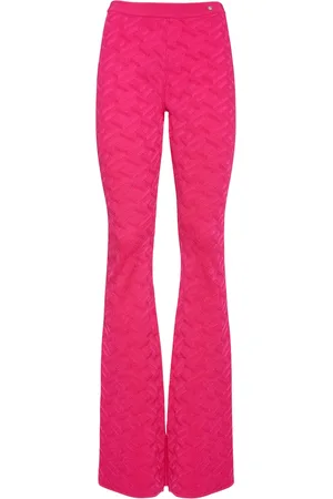 VERSACE Pantaloni Svasati In Maglia Di Viscosa Jacquard