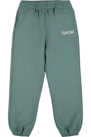 VERSACE Pantaloni In Felpa Di Cotone Con Logo