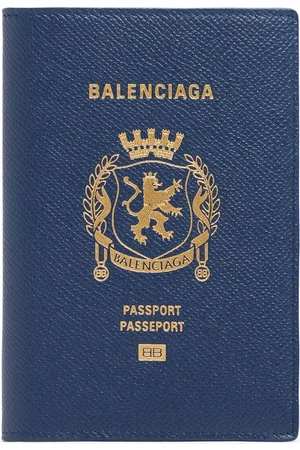 Balenciaga Porta Passaporto In Pelle Con Logo