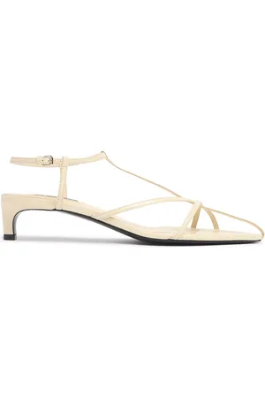 Jil Sander Sandali In Pelle Con T-bar 35mm