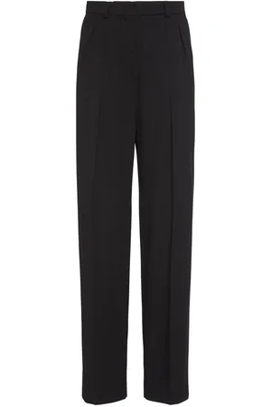 Sportmax Pantaloni Larghi Hello In Viscosa Con Pinces