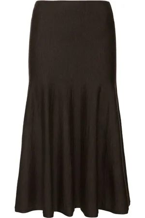 Khaite Gonna Midi Mayu In Maglia Fine Di Misto Lana