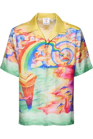Casablanca Camicia A Maniche Corte In Seta