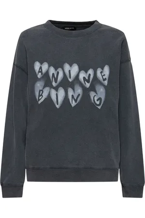 ANINE BING Felpa Spencer In Cotone Con Logo