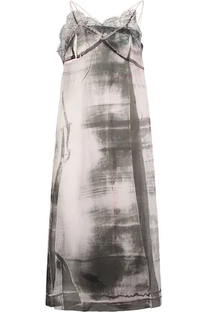 Maison Margiela Vestito Midi In Tulle Di Seta