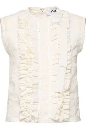 Msgm Top Jacquard Con Ruches