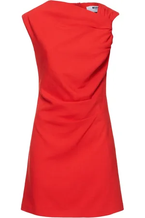 Msgm Vestito In Jersey Drappeggiato