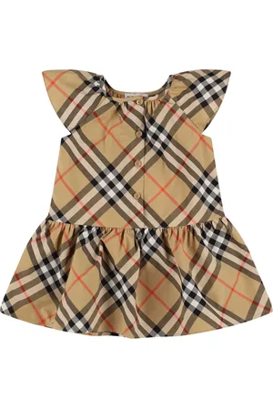 Burberry Vestito In Gabardina Di Cotone Check