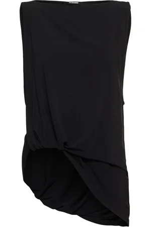 Jacquemus Top Le Haut Peplo In Raso Drappeggiato