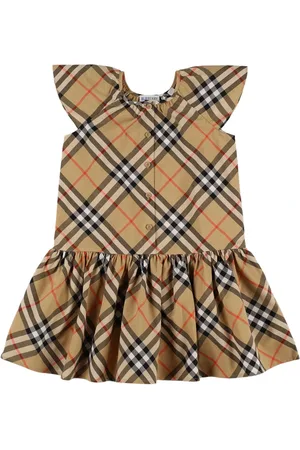 Burberry Vestito In Popeline Di Cotone Check