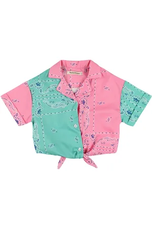 The New Society Camicia Cropped In Popeline Di Cotone