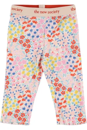 The New Society Leggings In Cotone Stampa Leopard