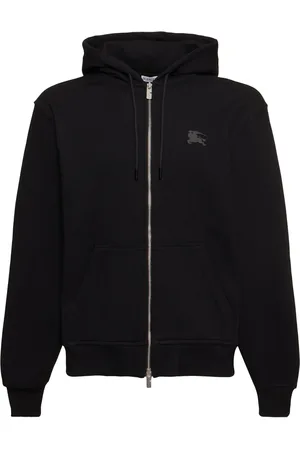 Burberry Felpa In Cotone Con Zip E Cappuccio