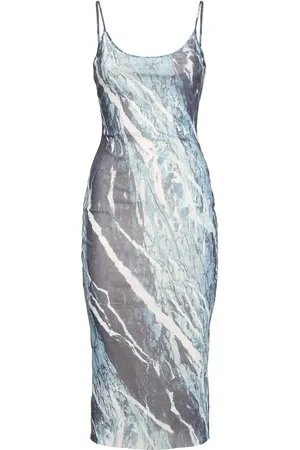 Roberto Cavalli Vestito Midi In Tulle Stretch