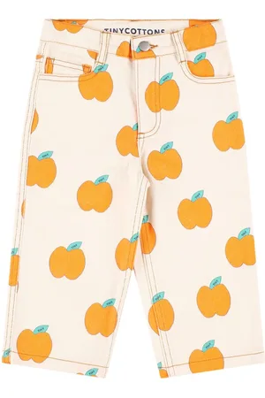 Tiny Cottons Pantaloni In Denim Di Cotone Stampato