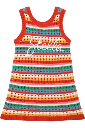 Stella McCartney Vestito In Maglia Di Cotone Ricamato
