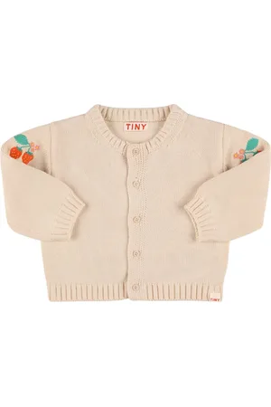 Tiny Cottons Cardigan In Maglia Di Cotone Con Ricami