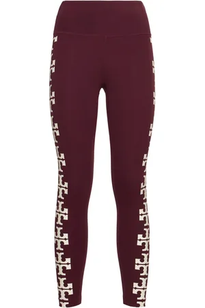 Tory Burch Leggings A Compressione 7/8 Con Logo