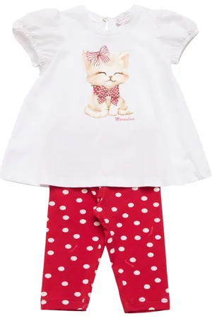 MONNALISA T-shirt E Leggings In Jersey Stampato