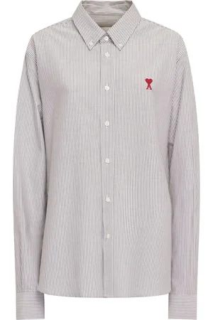 Ami Camicia Adc In Cotone Oxford A Righe