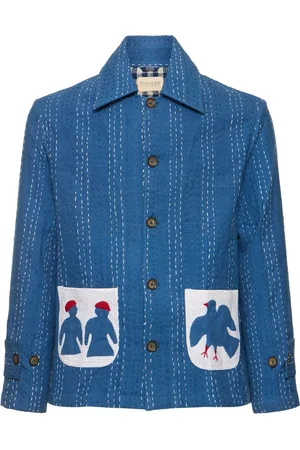 HARAGO Giacca Kantha In Cotone Con Applicazioni
