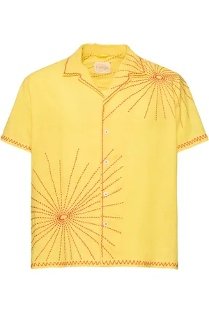 HARAGO Camicia Firework In Cotone Con Ricami