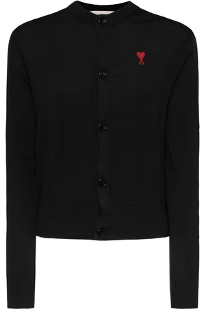 Ami Cardigan In Lana Con Logo Adc